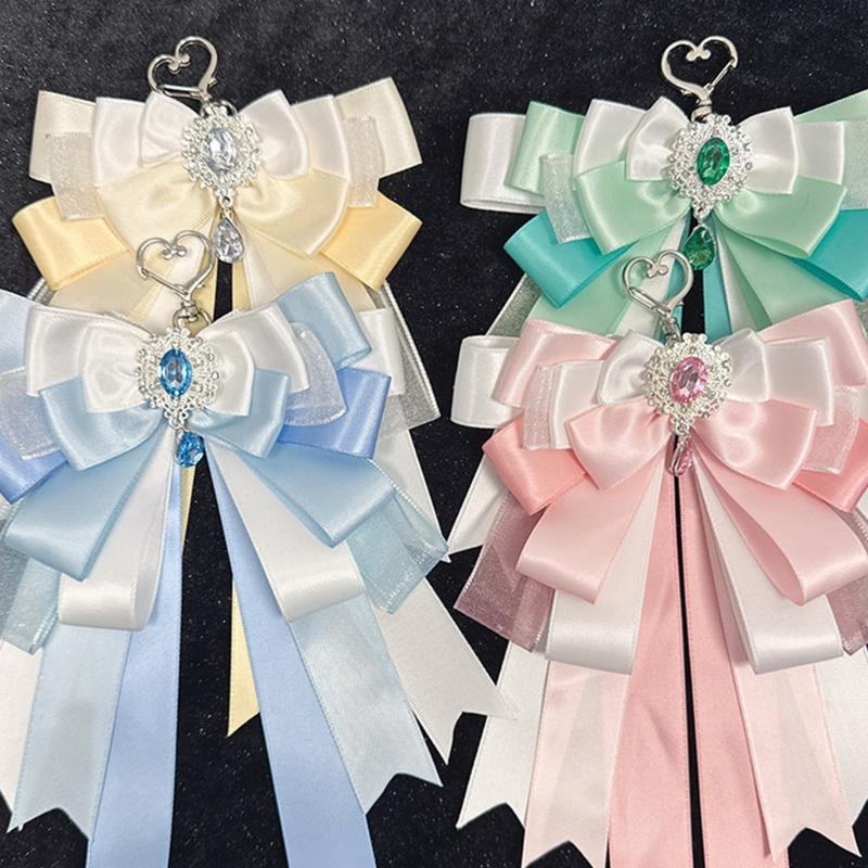 Ribbow Bows Bag Charm Pendant Purse Charms Aesthetic Keychains Keyring for Backpack Purse Handbag Decors