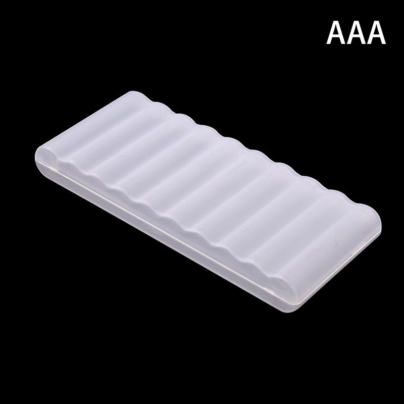 10 Slots Transparent Plastic Battery Storage Box Hard Container Holder Case For Aaa/Aa Battery Organizer Accessories