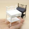 Miniature Bedside Table For Dollhouses Plastic Iron Style Perfect For Role Playing Game