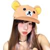 Cotton Cartoon Bear Unisex Baseball Cap With Embroidery For Summer Outdoor Activities