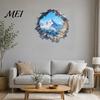 Removable PVC Wall Art Snow Peak Sticker, 3D Landscape Decorative Decal, Durable Mountain Stickers Waterproof Window Film, for Living Room Bedroom