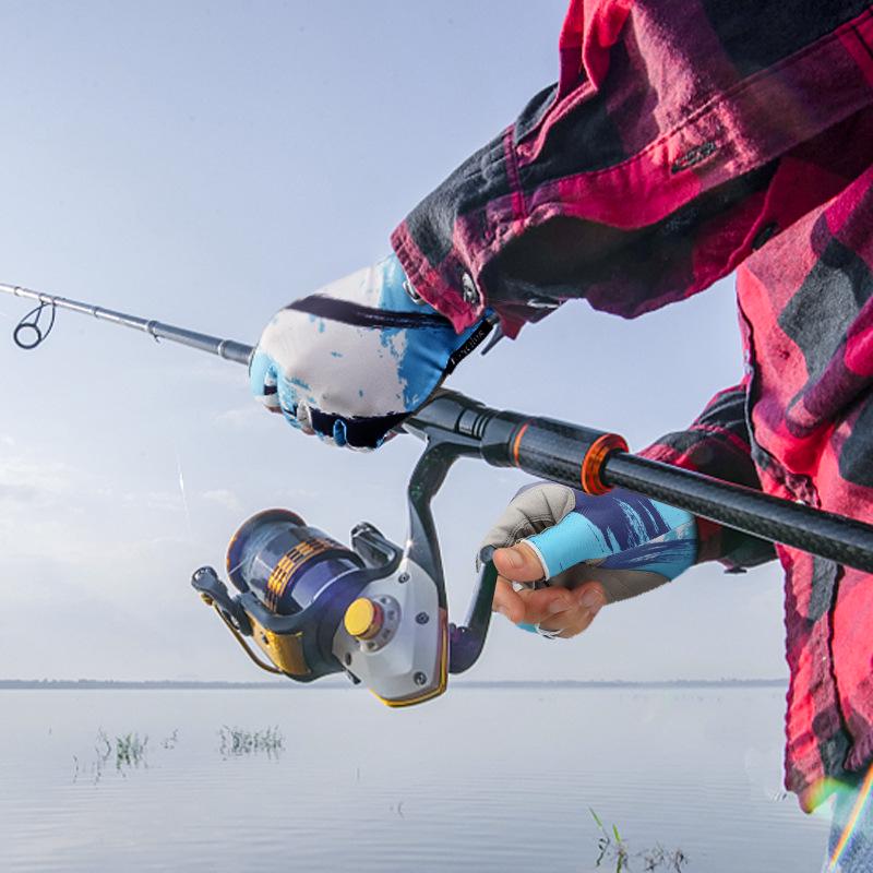 Camouflage Fingerless Fishing Gloves: Lightweight, Quick-Drying, Anti-Slip, Wear-Resistant, Breathable Cycling Gloves