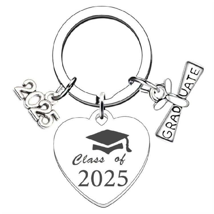 Stylish Graduation Keychain Stainless Steel Keychain Graduation Key Holder Graduate Keyring Perfect for Teenager Student