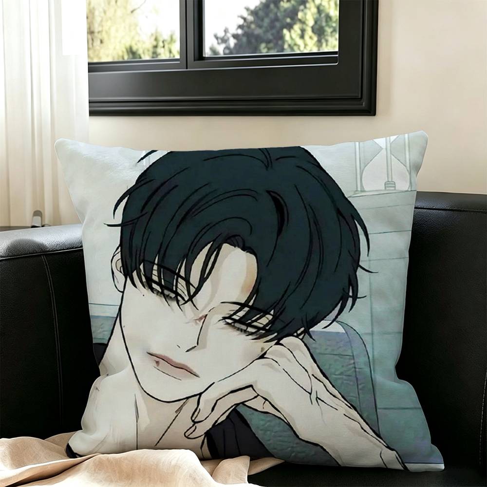 Tears on a Withered Flower Square Pillow Case Square Double-Sided Sofa Cushion Cover Bedroom Bedside Pillow
