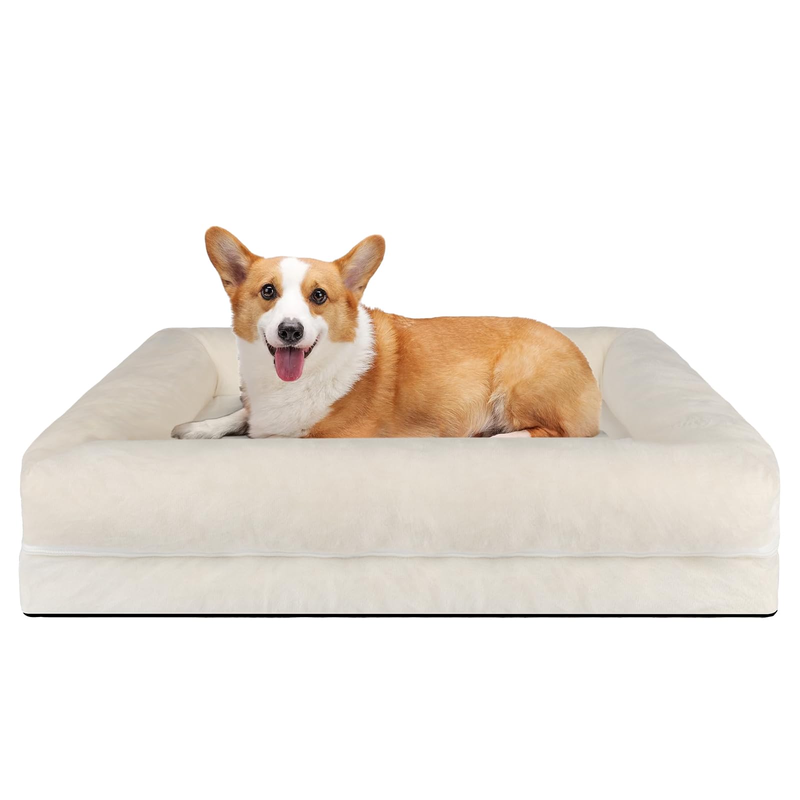

Dnzzs Dog Pet Cat Pet High Removable Simple Medium Size Bed, Bed, Bed, Sofa, Waterproof, Washable, Resilience, Shape-Resistant, Cover, Non-Slip, слоновая кость