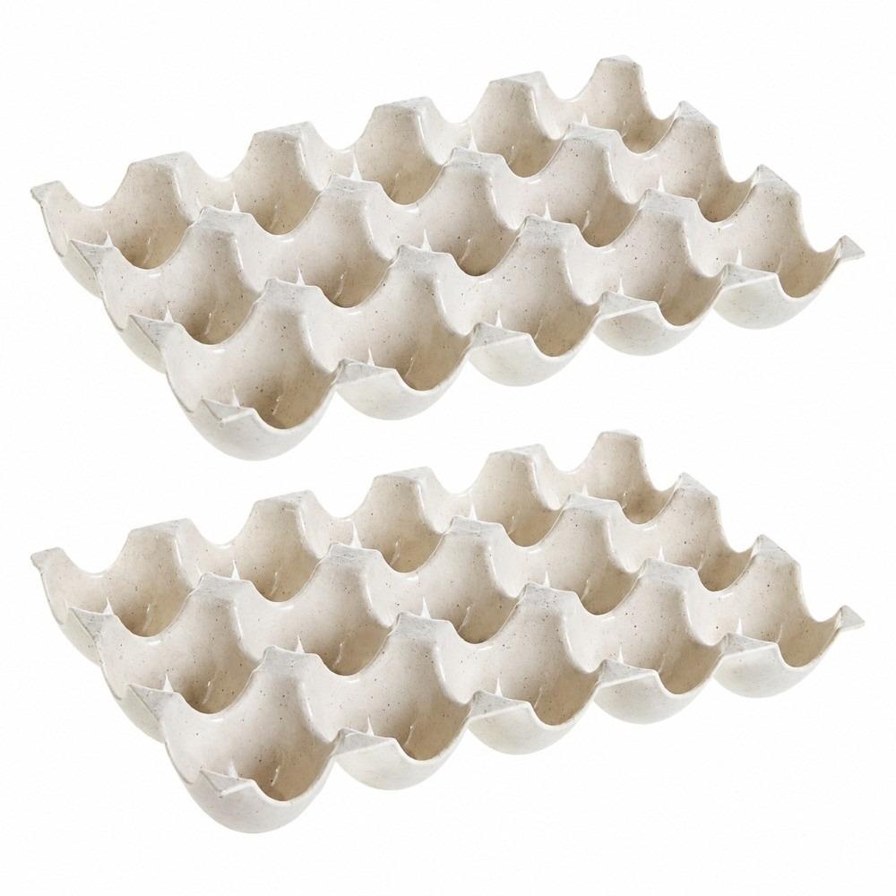 2PCS PP Egg Storage Container 3 Rows Egg Preservation Box Fresh Egg Tray Holder  Kitchen