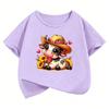 Lovely Cow Design TShirt Printed T Shirt Girls Summer Clothes Short Sleeve Tops TShirts Cute Girls Clothing