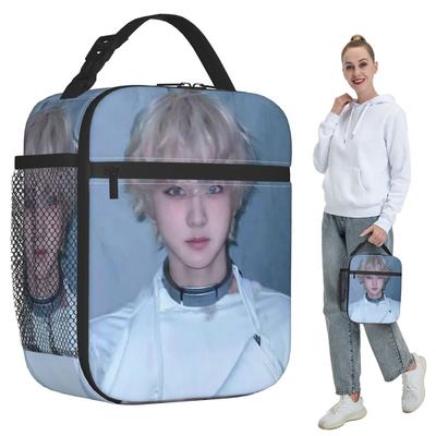 Jungwon En Kpop Insulated Lunch Bag for Kids School Cooler Thermal Food Box Tote Portable Lunch Boxes Container