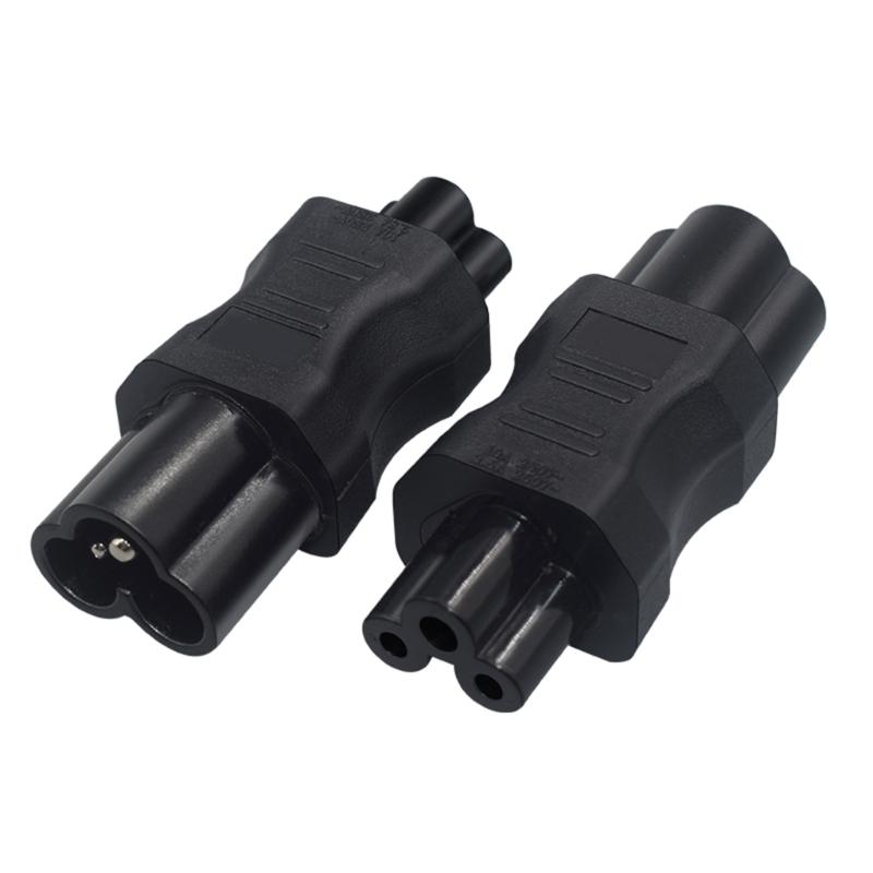 IEC320 C6 to IEC320 C5 Power Male to Female Socket Adapter Computer Power Supply Plugs Connectors for Laptop