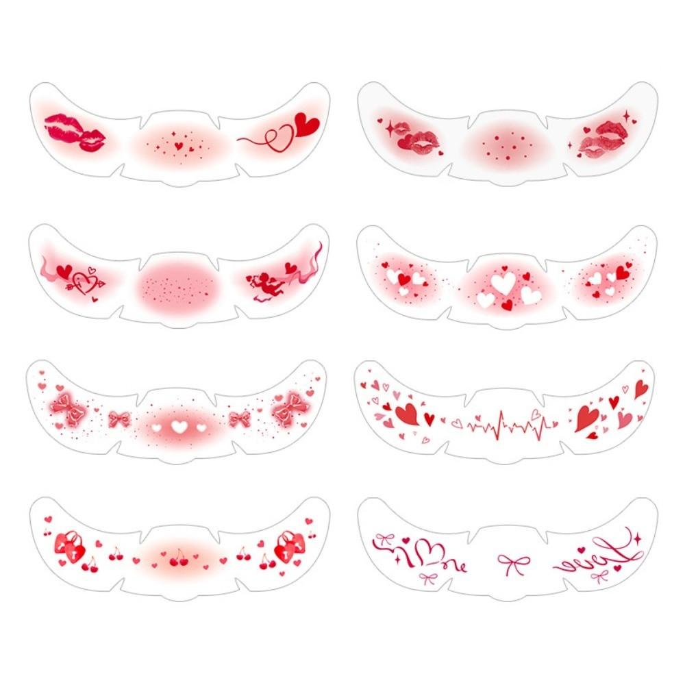 8pcs Waterproof Freckles Blush Stickers Facial Art Long Lasting Face Temporary Tattoos Disposable Makeup Stickers