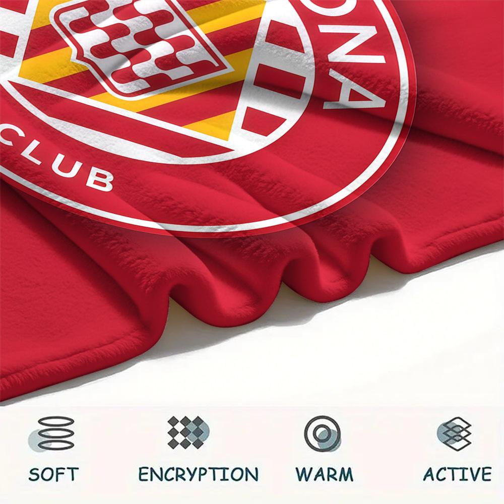 Girona FC FlAannel Blanket, High quality Comfortable for All Seasons, Home Decor, Warmth and Comfort