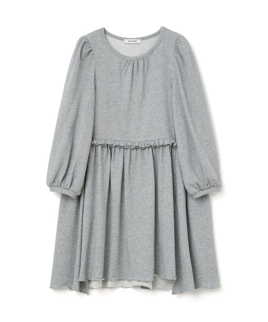 Milo Woman Puff Sleeve Jersey Dress [Melange Grey]