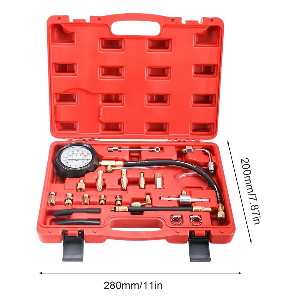 Oil Pressure Tester Kit 0-140psi Professional Oil Pressure Gauge Tool for Engine Diagnostic Test Hose Adapters and Carry Case