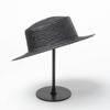 European, American Spring and Summer New Simple Light Board Black Straw Grass Flat Top Top Hat Sunscreen Sunshade Travel Flat Top Straw Hat