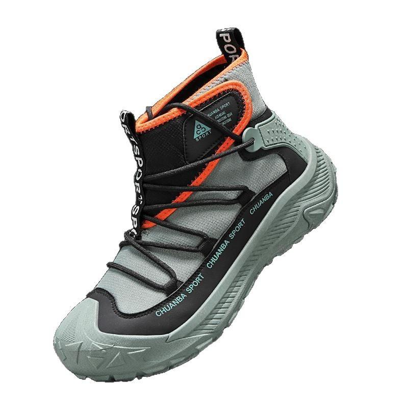 Mesh Breathable Non-slip Outdoor Fishing Shoes Tire Sole Wear-resistant Climbing Shoes High-top Shoes