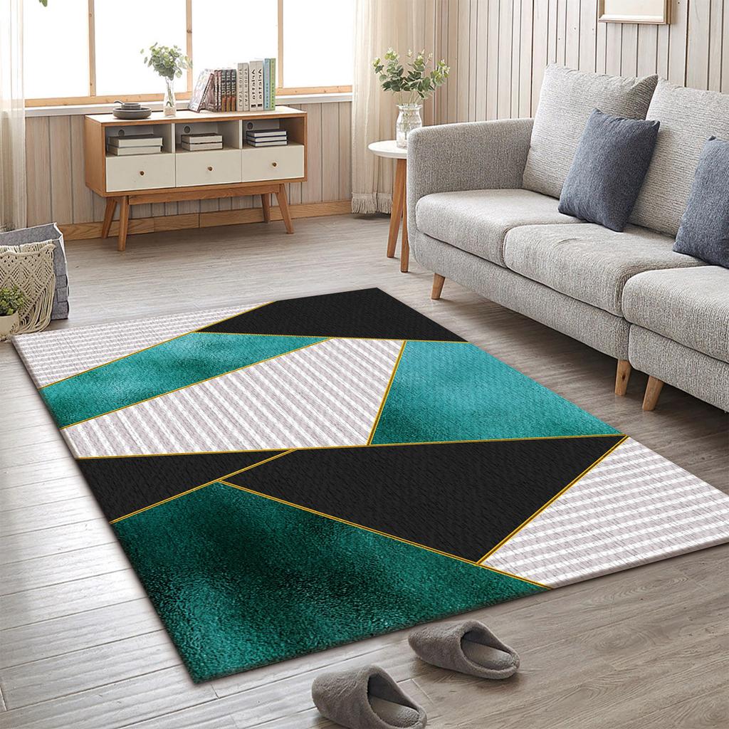 Skandinávský obývací pokoj Minimalistické linie Koberec Ložnice Konferenční stolek Šatní skříň Podložky na podlahu Rohožky ke dveřím