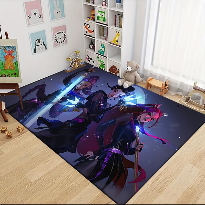 Fantasy Warrior Battle Carpet Rug Soft Washable Antislip Home Living Room Sofa Mats Personalized Christmas Rug