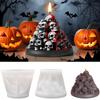 Halloween 3D Silikon Totenkopf Haufen Kerzenform Totenkopfberg Wachskerzen Gießformen Aromatherapie Kerzen Verzierung
