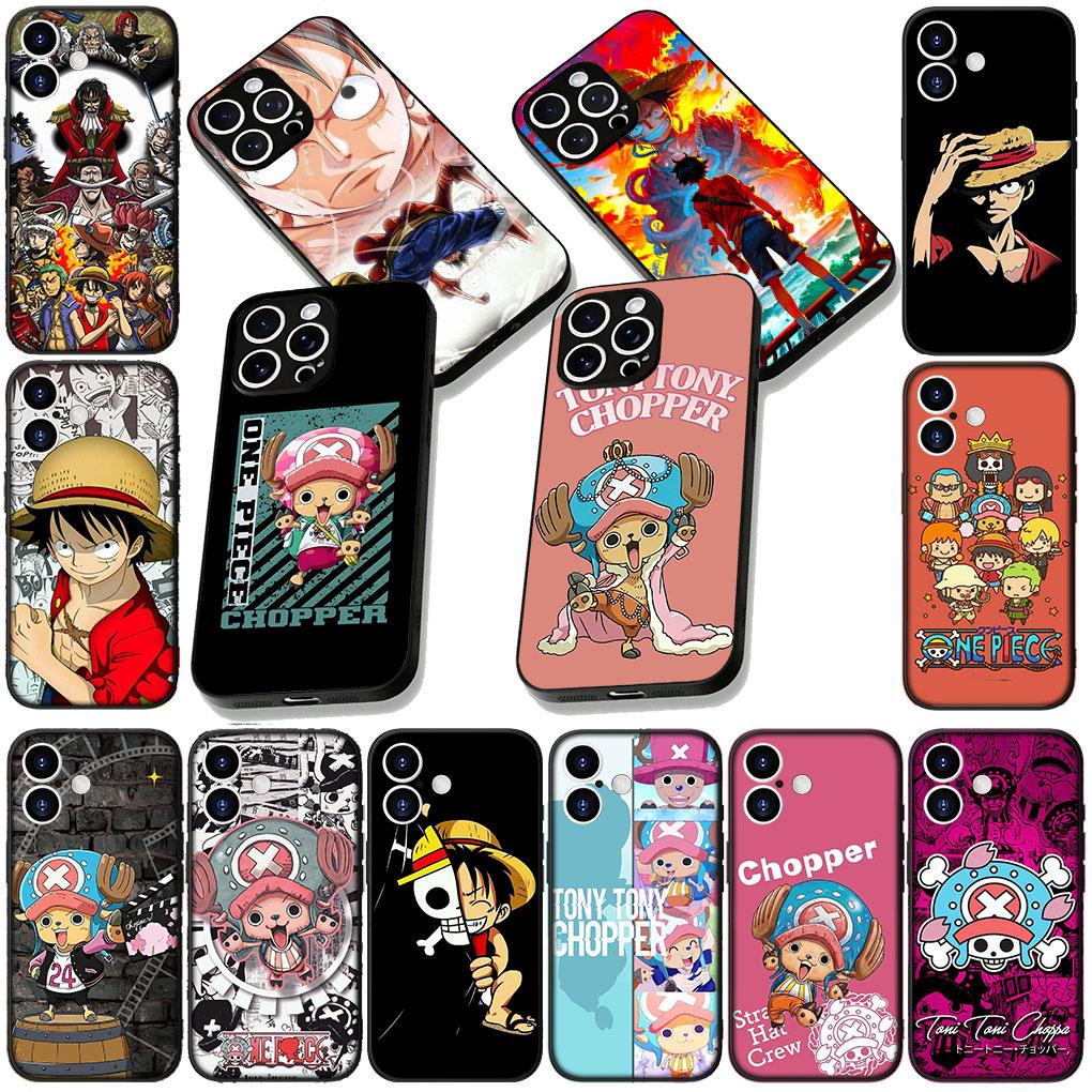 Soft Phone Cover for Apple iPhone 17 16 14 15 Pro Max Plus 15+ 16E XR ProMax Air Case One Luffy Pieces Tony Chopper Casing