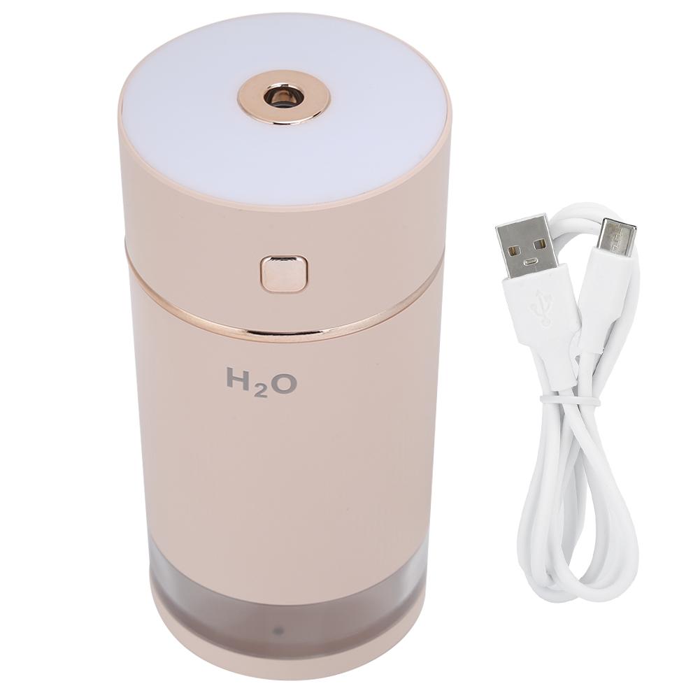 Mini Humidifier Cute USB Spraying Water Mist with Night Light for Home Office Car 240MLPink