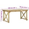 Garden Dining Table 160 X 79 X 75 Cm Wood