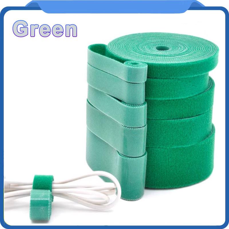 1Meter Reusable Fastening Tape Cable Ties Wrap Double Sided Hook-and-Loop Cable Straps Management Tape Home Office Organizer