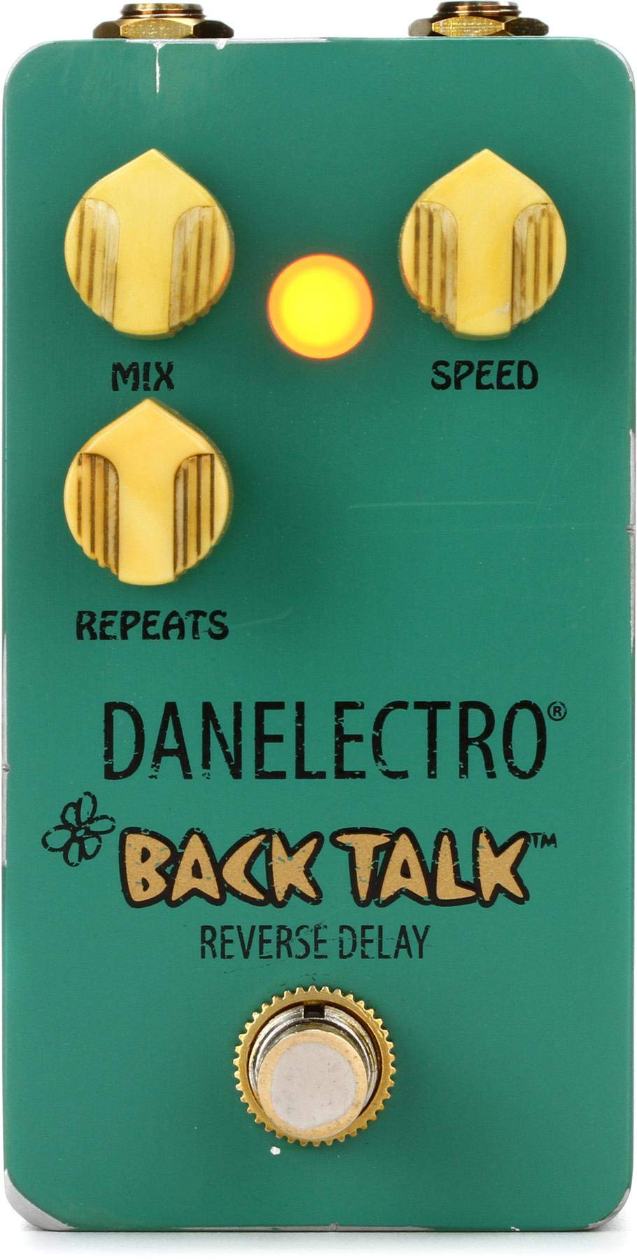 

DANELECTRO BACK TALK Reverse Delay Effects Pedal BAC-1 зелений