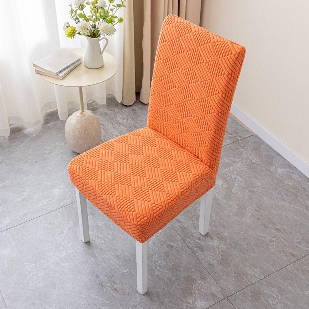 Jacquard Chair Cushion Cover Waterproof Parson Chair Slipcovers Dining Chair Cover  Household