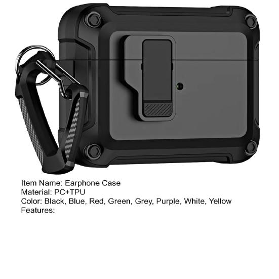Kryt na sluchátka pro Airpods Pro 2 Shock-Proof Skin Full Cover s duálním materiálem Podpora bezdrátového nabíjení Switch Lock Ochranné pouzdro na sluchátka