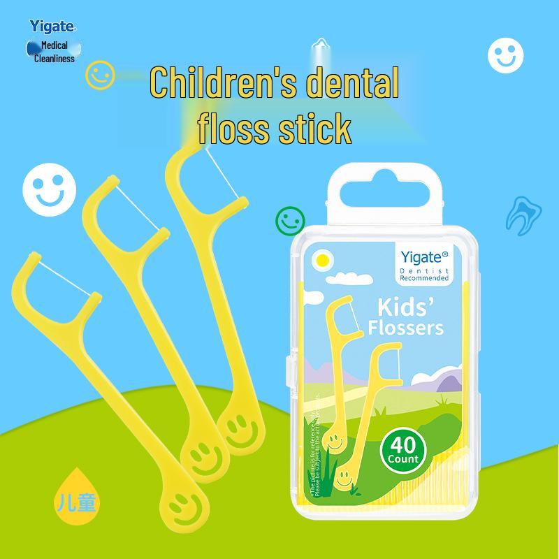 Yijie Baby & Toddler Ultra-Fine Floss Picks - Portable 40-Pack Yijie