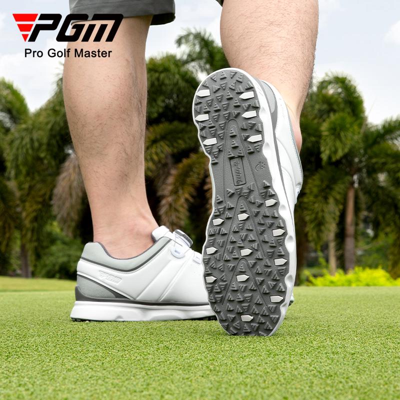 PGM Men's Breathable Non-Slip Golf Sneakers with Knob Laces for Autumn