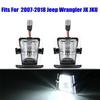 2Pcs For Jeep Wrangler JK JKU 07-18 LED SMD License Plate Light Rear Bumper Lamp