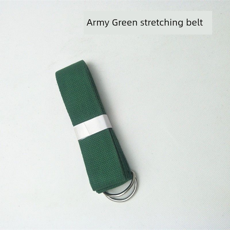 

Yoga Cat Lengthened Portable Cotton Supplies Yoga Belt 1.83 m stretch belt: Army Green