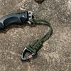 Überlebensrucksack Hohe Festigkeit Dreiecksschnalle Outdoor-Werkzeuge Schlüsselanhänger Lanyard Paracord Schlüsselanhänger