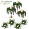 Candle Wreath with Long Tail Leaves, Inner Diameter 12