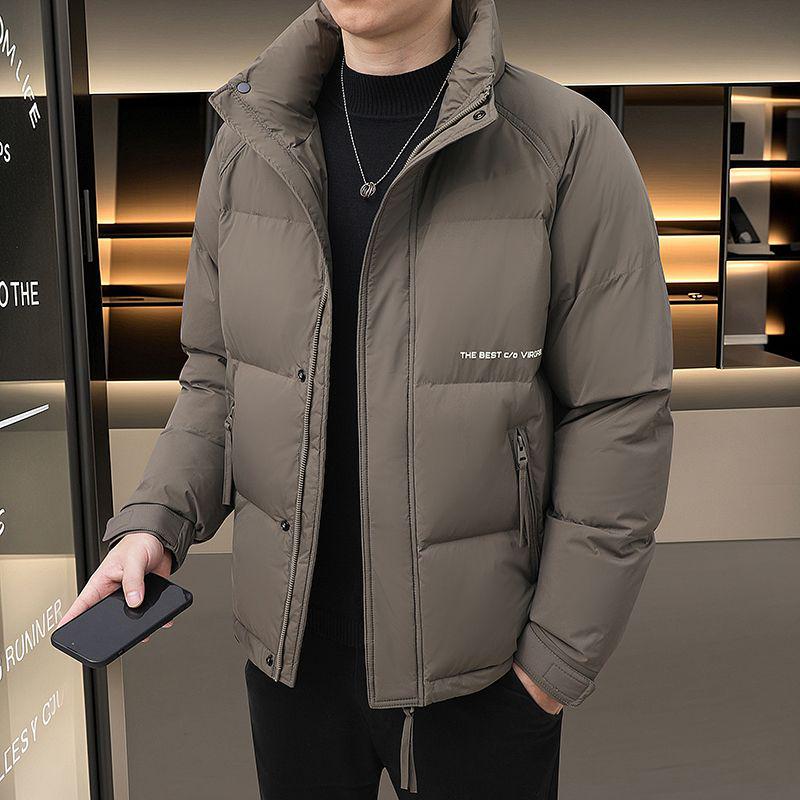 Men's Winter Casual Duck Down Stand-Up Collar Jacket
