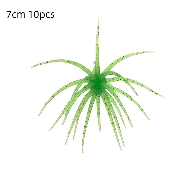 10Pcs TPE Sea Urchin Fishing Lures 4/7cm Soft Silicone Lifelike Baits for Saltwater Bream Offshore Fishing