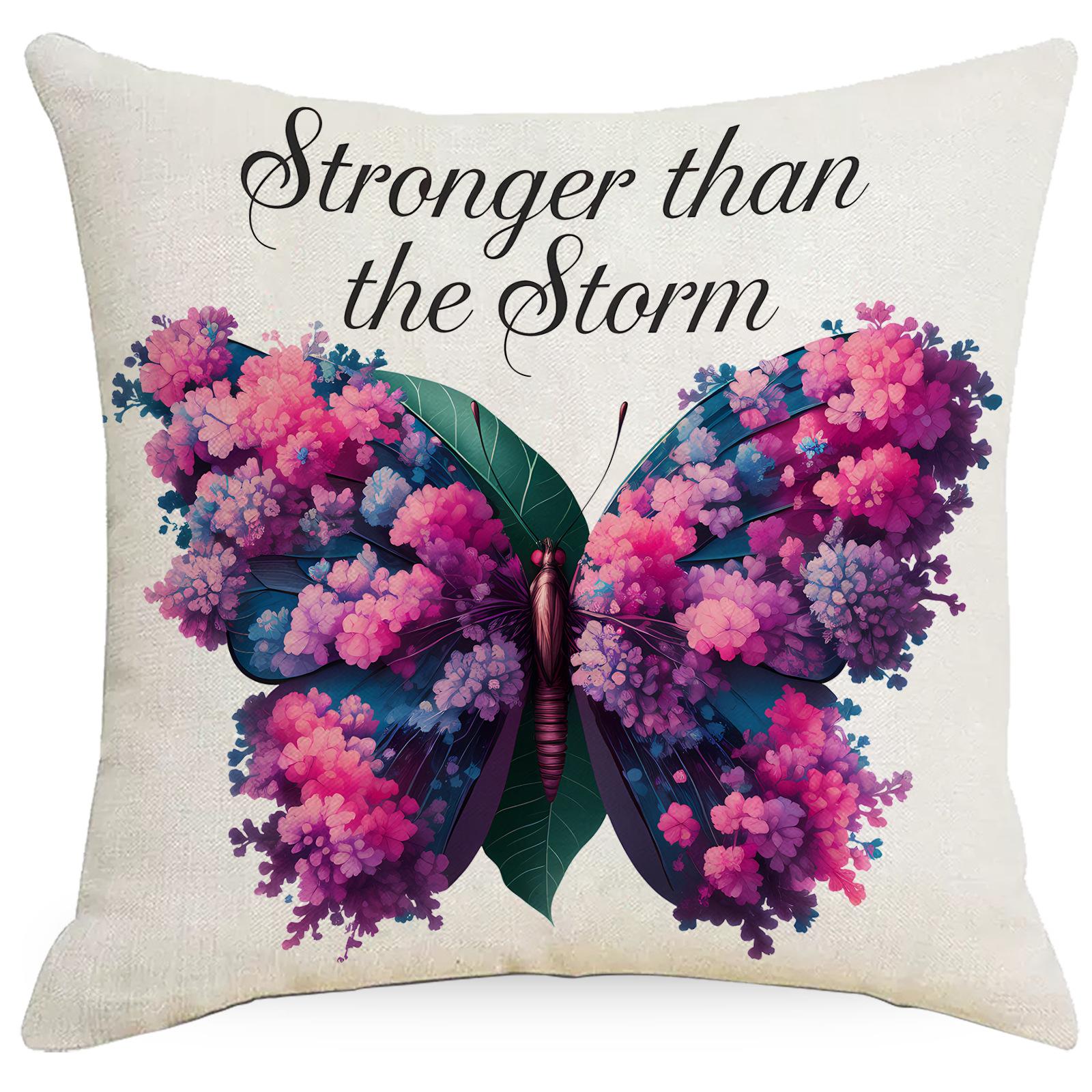 Soft Pillowcases with Beautiful Butterfly Patterns, Pillow Covers, Machine Washable, Zippered Cushion Covers, 18 1pcs