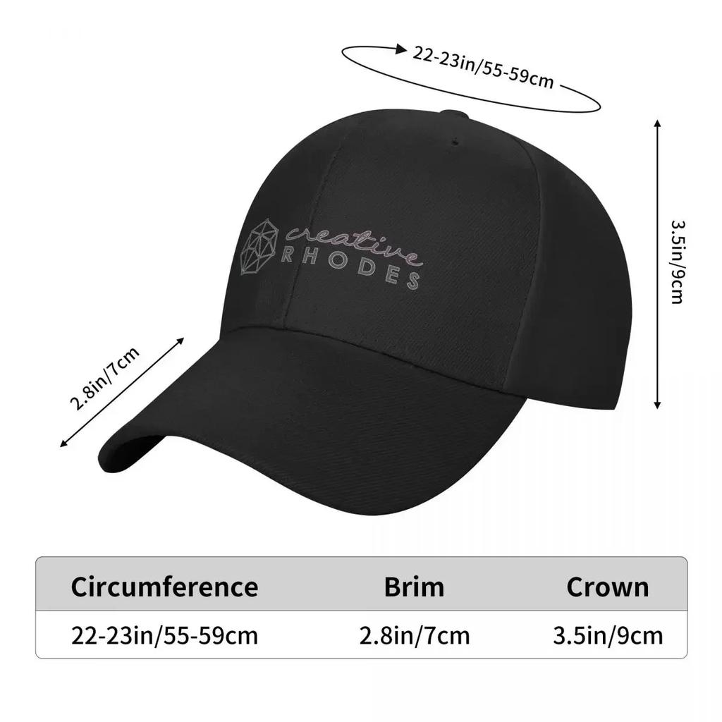 Creative Rhodes | Logo Baseball Cap Horse Hat Wild Ball Hat For Men Women's