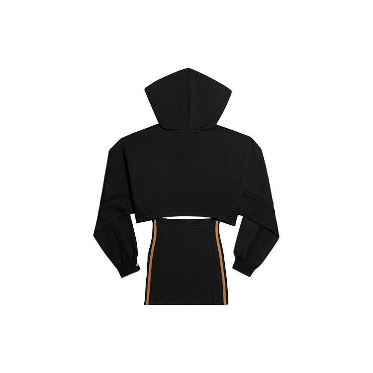 Adidas X Ivy Park Logo Kapuzenkleid mit Hohlmuster und langen Ärmeln Damenkleider GR1445