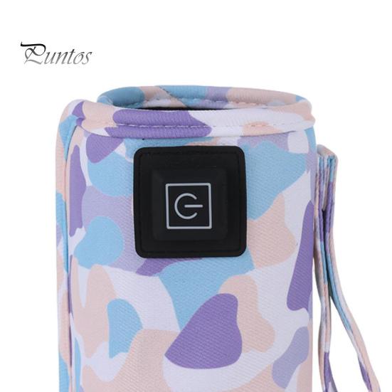 Baby Bottle Warmer Portable Sleeve 3 Levels Adjustable Electric Feeding Insulated Holder Heater Fast Heating Outdoor Travel Infant Milk Cover