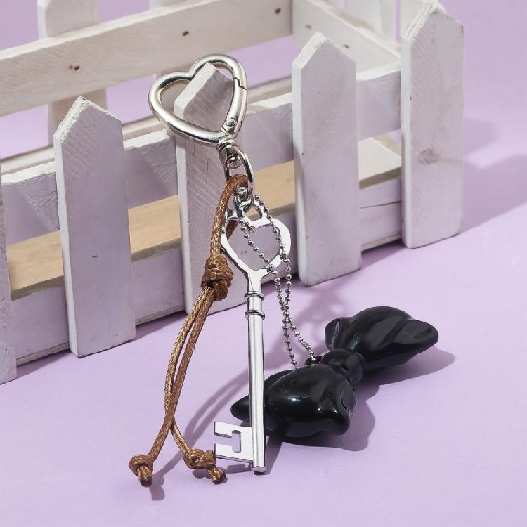 Aesthetic Keychains Purse Handbag Backpack Bag Pendant Charms Heart Bows Keychains Charms Car Keyring for Women Girls