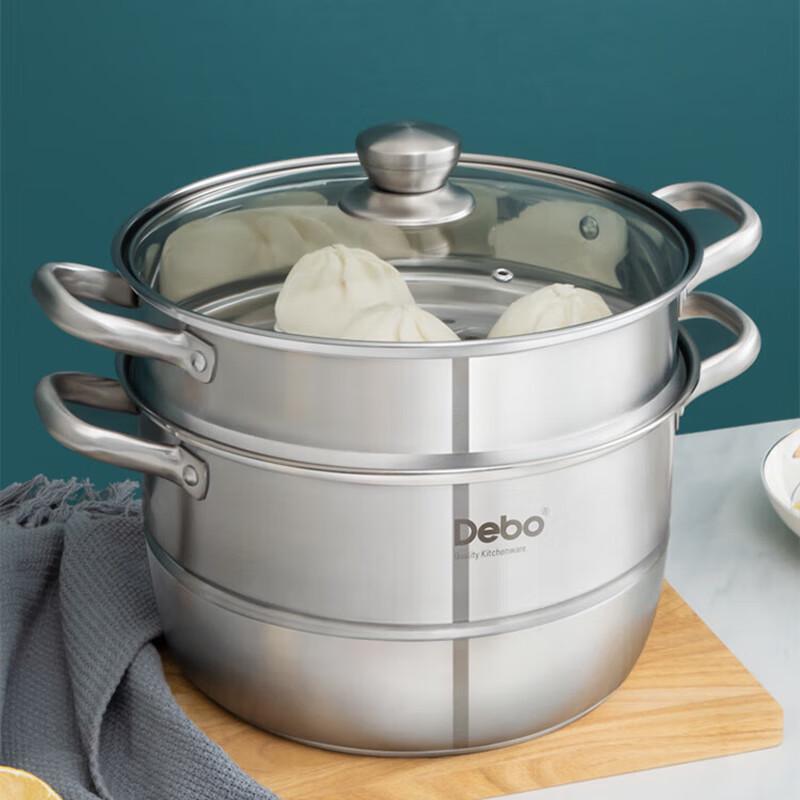 Debo Sofitel 304 Stainless Steel Double-Layer Steamer & Soup Pot, 28cm