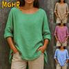 GMXIA Women's Fashion Casual Autumn Winter Long Sleeve O-Neck Blouses & Shirts