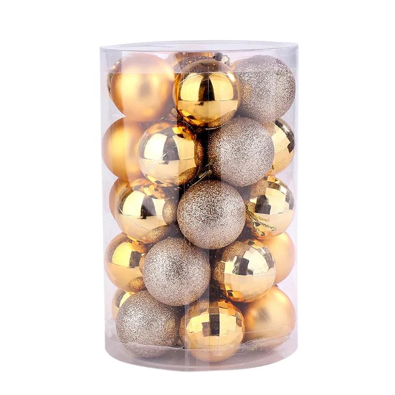 4CM Christmas Ball Box Set Available Lightweight Holiday Christmas Tree Ornament Decorations Christmas Decorations 34PCS/Box