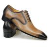 Fashion ELegant Dress Shoes for Men Top Layer Cow Leather Oxfords Suit Footwear Wedding Party Formal Business Khaki Black Handmade Shoes