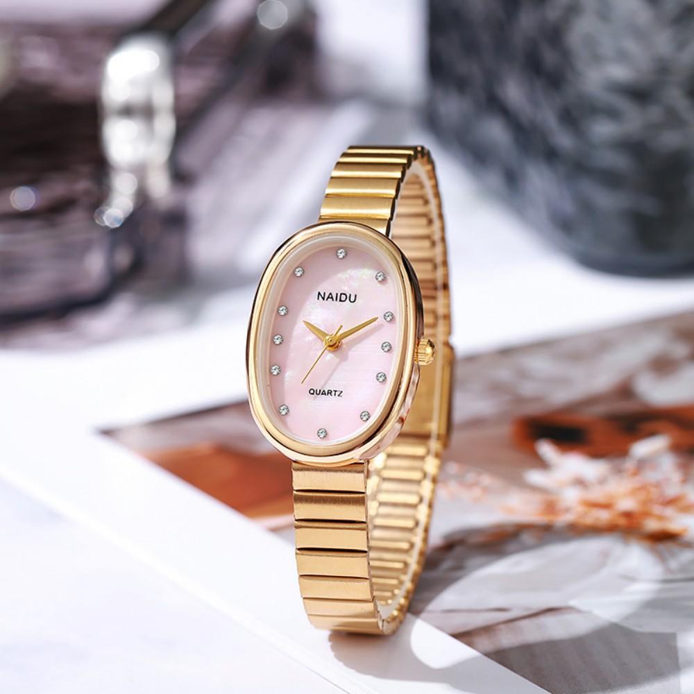 Minimalist Oval Quartz Watch Women Watch Fashion Steel Belt Quartz Casual Wristwatch Gifts Quartz Wristwatch