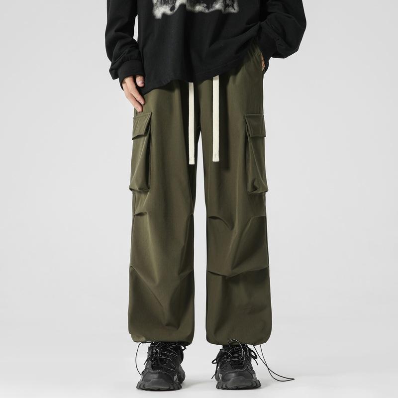 Mountain outdoor simple tooling casual pants drape fashion paratrooper trousers trend versatile men