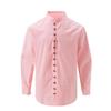 Retro Style Plus Size Solid Color Men's Cotton and Linen Long Sleeve Button Down Shirt with Stand Collar Spring Fall Outdoor