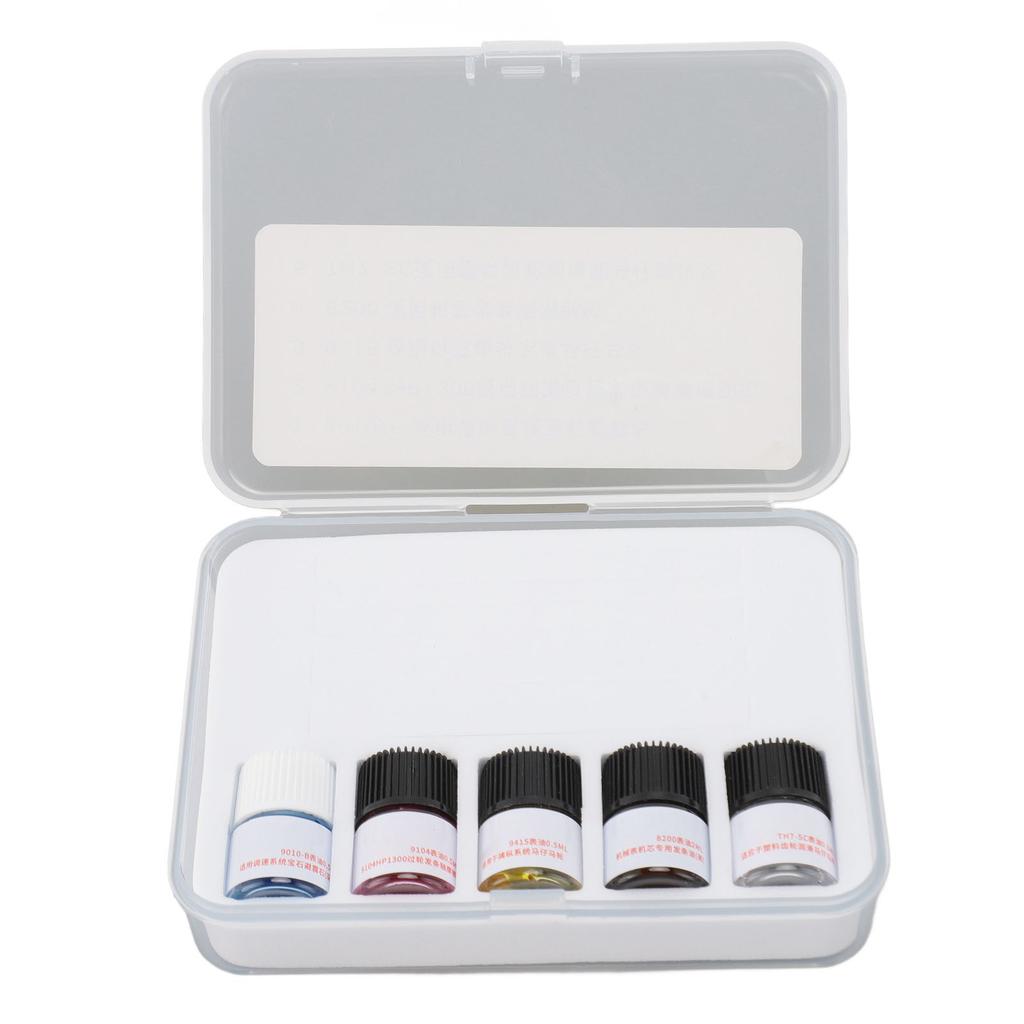 5 peças Relógio Óleo Lubrificante Sintético Ferramenta de Reparo e Manutenção Óleo Mecânico para Relógio com Caneta de Óleo